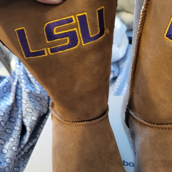 LSU GEAUX Tigers Roadies Women's size 9 Leather, Wool boots NEW - Picture 2 of 16